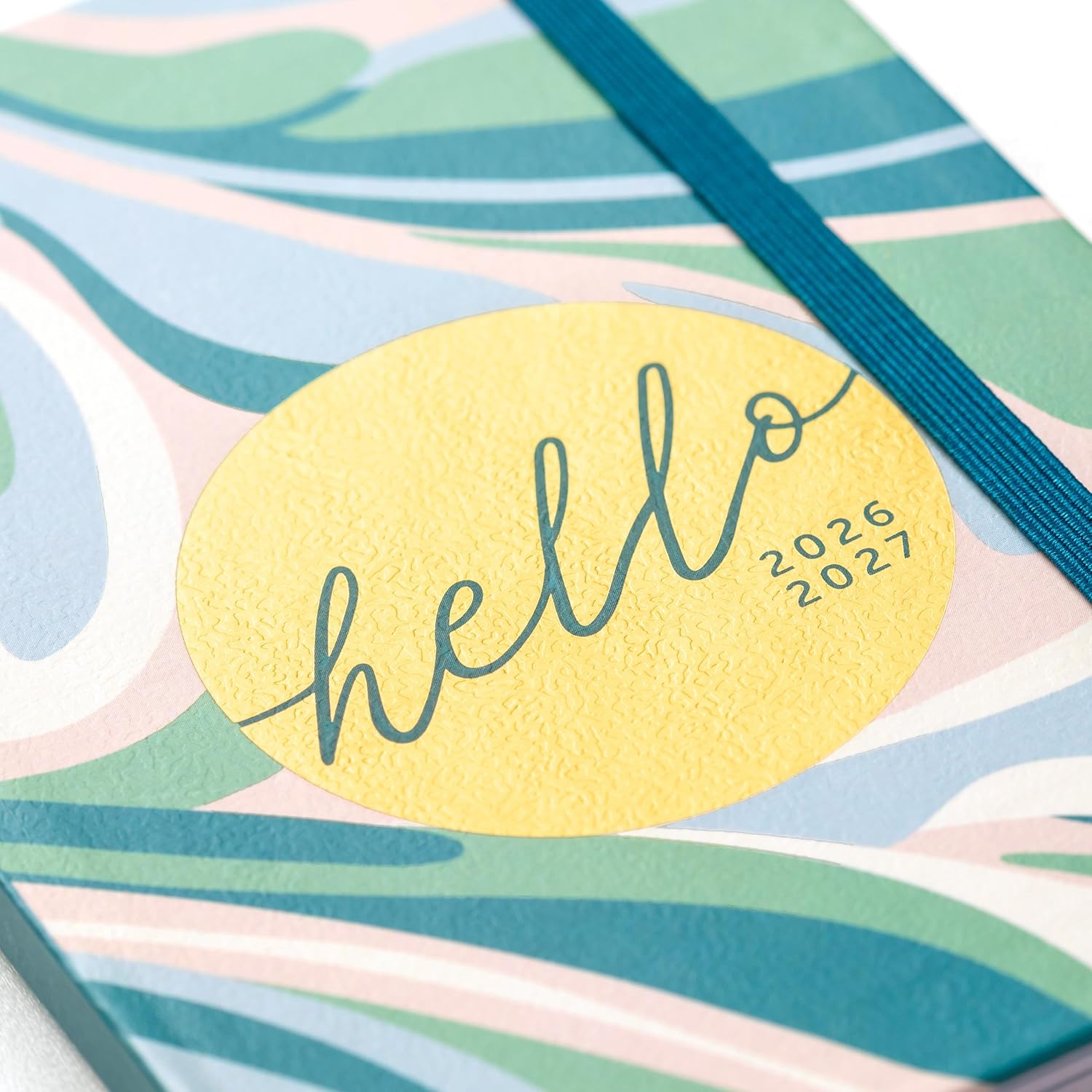 Busy B A6 Diary - Mid-Year Academic Planner - Aug '26 - Aug '27 - Marble Print Planner Journal - Week-to-View with To-Do Lists, Notes Pages, 3 Pockets, Pen Loop, Year Planner & Elastic Closure
