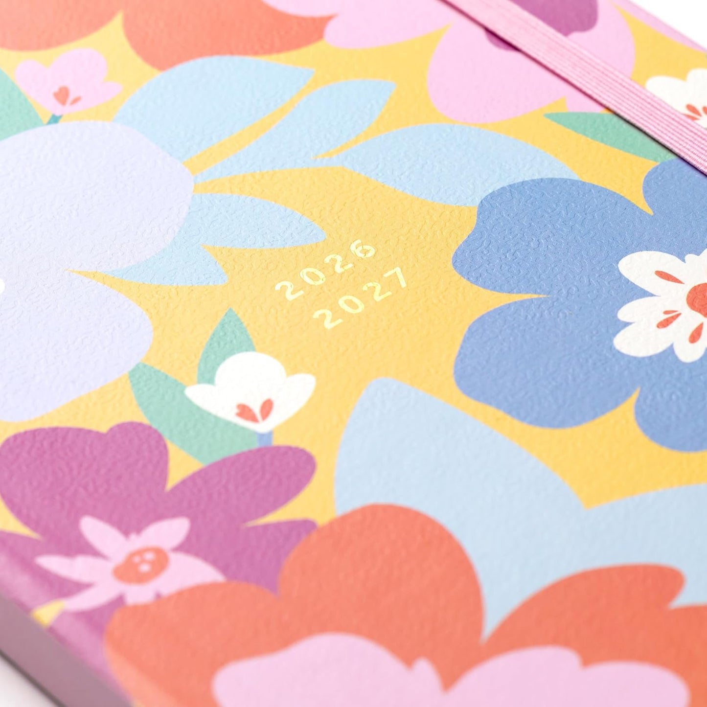 Busy B A6 Diary - Mid-Year Academic Planner - Aug '26 - Aug '27 - Floral Print Planner Journal - Week-to-View with To-Do Lists, Notes Pages, 3 Pockets, Pen Loop, Year Planner & Elastic Closure